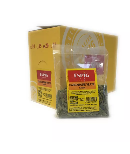 CARDAMOME VERTE ENTIERE - Espig - 20x50g